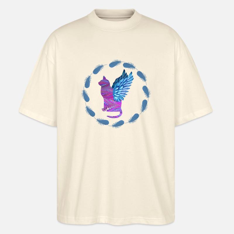 katzenengel e 62 - Stanley/Stella Oversized Unisex Bio T-Shirt Blaster 2.0 - Natur