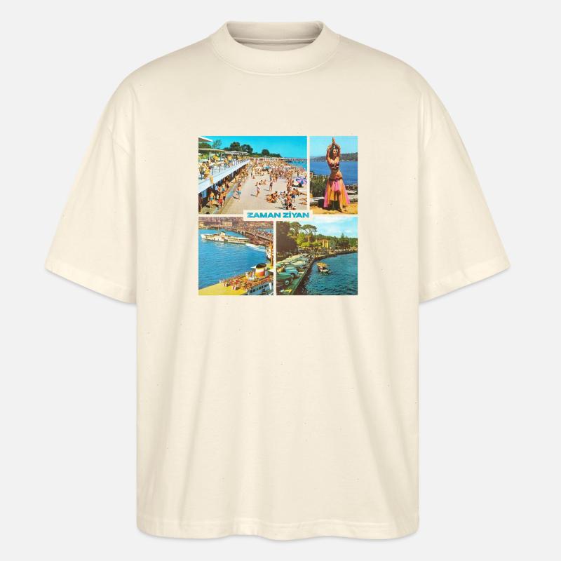 Affiche horizontale Yukadans - T-shirt bio Blaster 2.0 coupe oversize Stanley/Stella Unisexe - écru doux