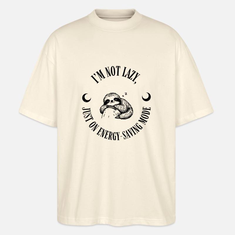 Faultier-Modus - Stanley/Stella Oversized Unisex Bio T-Shirt Blaster 2.0 - Natur