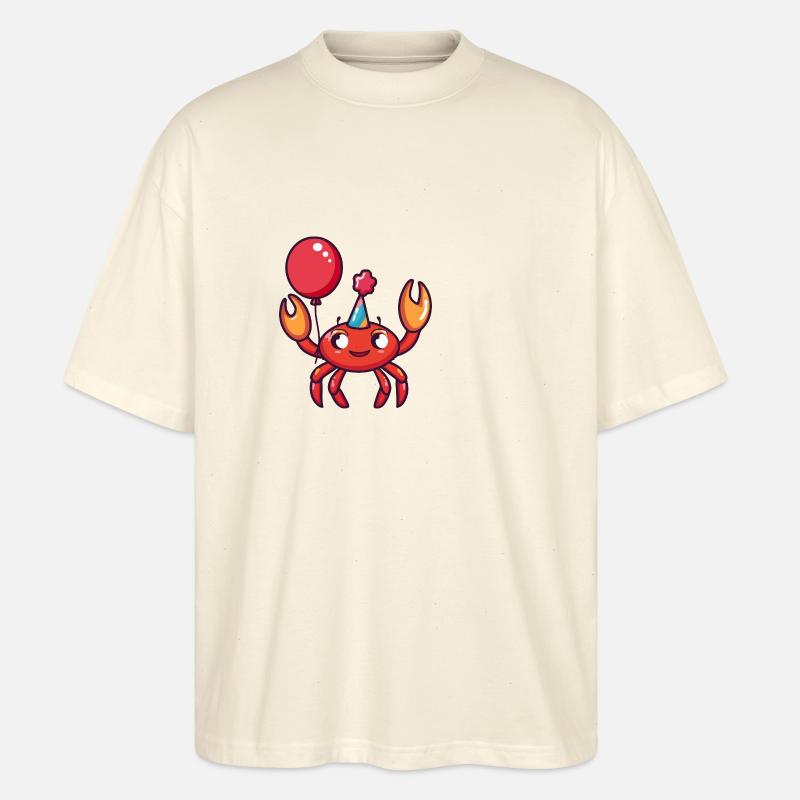 crabe crabe anniversaire bébé - T-shirt bio Blaster 2.0 coupe oversize Stanley/Stella Unisexe - écru doux