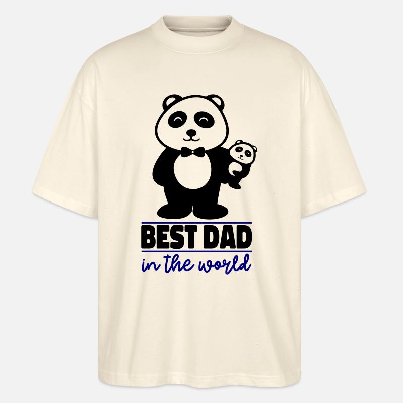 Meilleur papa du monde - T-shirt bio Blaster 2.0 coupe oversize Stanley/Stella Unisexe - écru doux