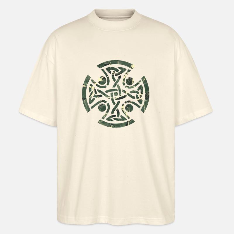 noeud celtique 11 e 226 - T-shirt bio Blaster 2.0 coupe oversize Stanley/Stella Unisexe - écru doux