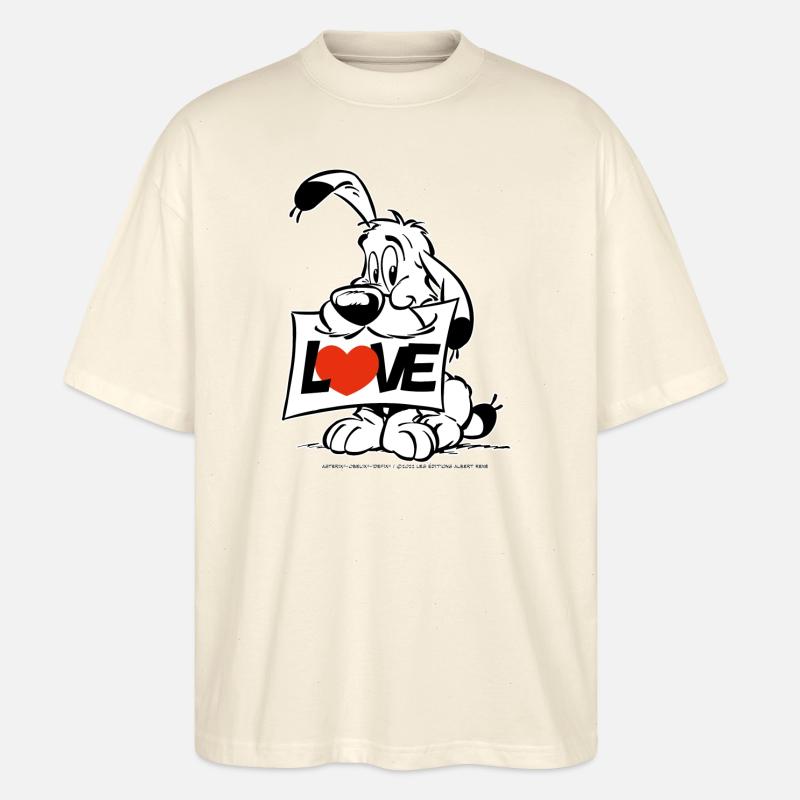 Asterix & Obelix Charakter Idefix - Stanley/Stella Oversized Unisex Bio T-Shirt Blaster 2.0 - Natur