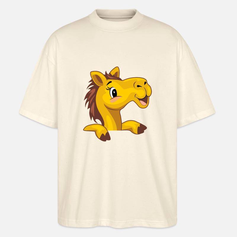 Joyeux coup d’œil bébé chameau - T-shirt bio Blaster 2.0 coupe oversize Stanley/Stella Unisexe - écru doux