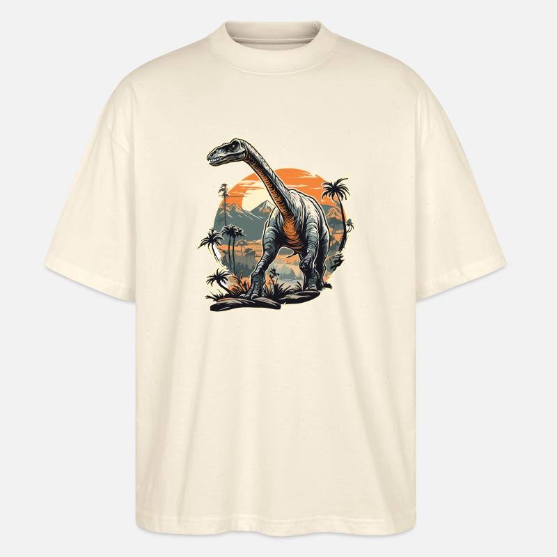 Dinosaurier / Tier / Urzeit / Reptil / Jungs - Stanley/Stella Oversized Unisex Bio T-Shirt Blaster 2.0 - Natur
