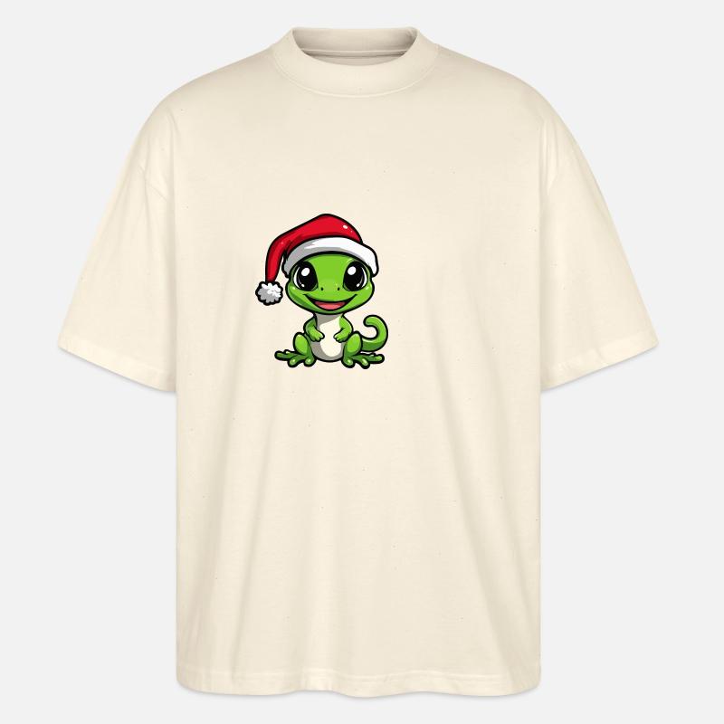 Lézard Noël Mignon - T-shirt bio Blaster 2.0 coupe oversize Stanley/Stella Unisexe - écru doux