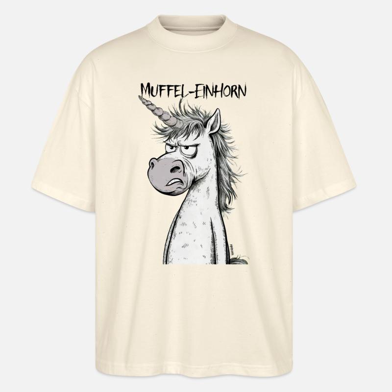 Muffel-Einhorn - Stanley/Stella Oversized Unisex Bio T-Shirt Blaster 2.0 - Natur