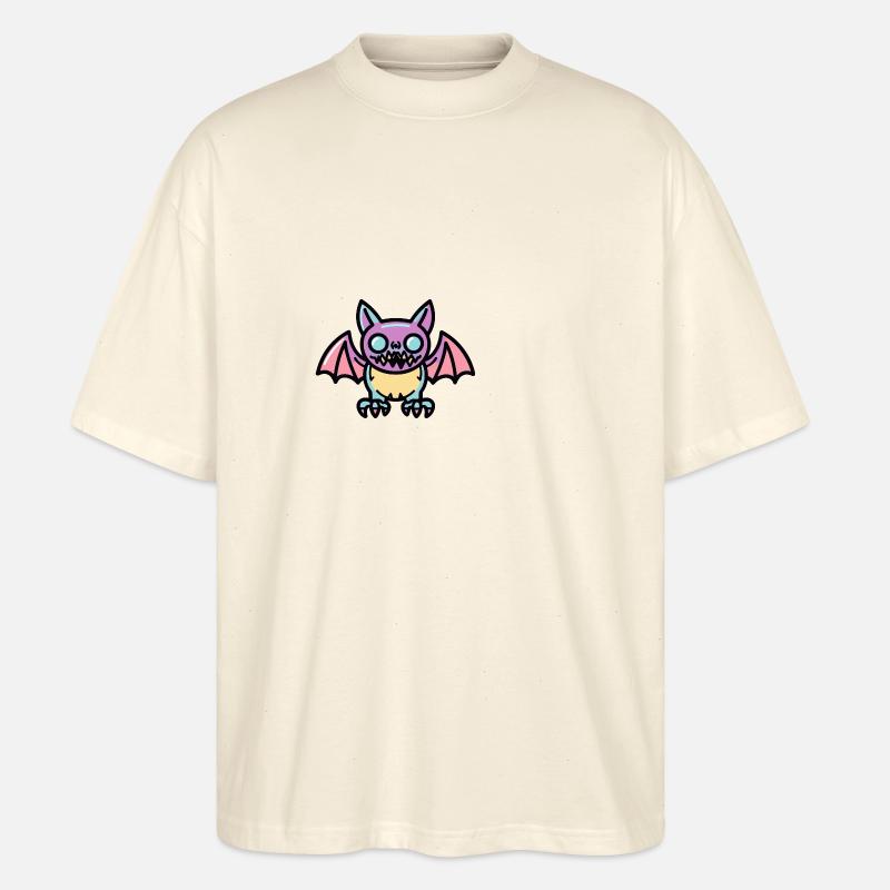 Fledermaus Halloween Comic Lustig - Stanley/Stella Oversized Unisex Bio T-Shirt Blaster 2.0 - Natur