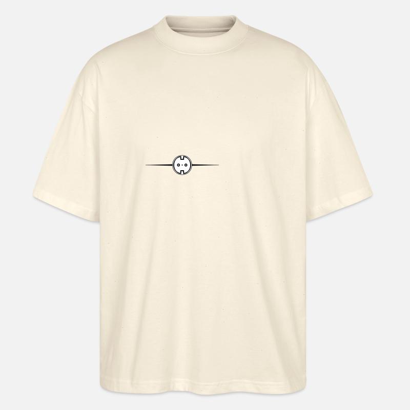 Steckdose Element Symbol - Stanley/Stella Oversized Unisex Bio T-Shirt Blaster 2.0 - Natur