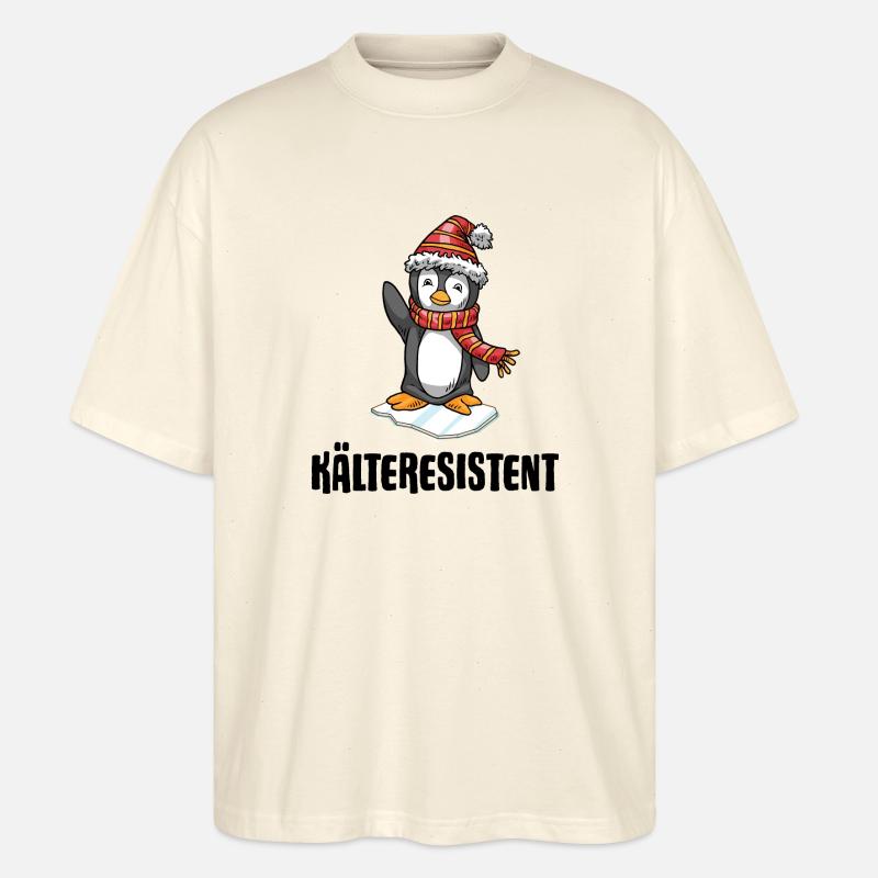 Winterbader Kältetherapie Eisbaden im Eisbad - Stanley/Stella Oversized Unisex Bio T-Shirt Blaster 2.0 - Natur