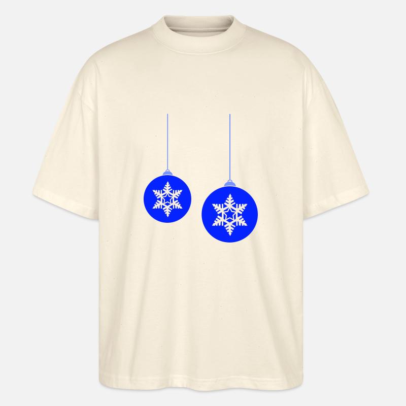 Weihnachtskugeln Stern - Stanley/Stella Oversized Unisex Bio T-Shirt Blaster 2.0 - Natur