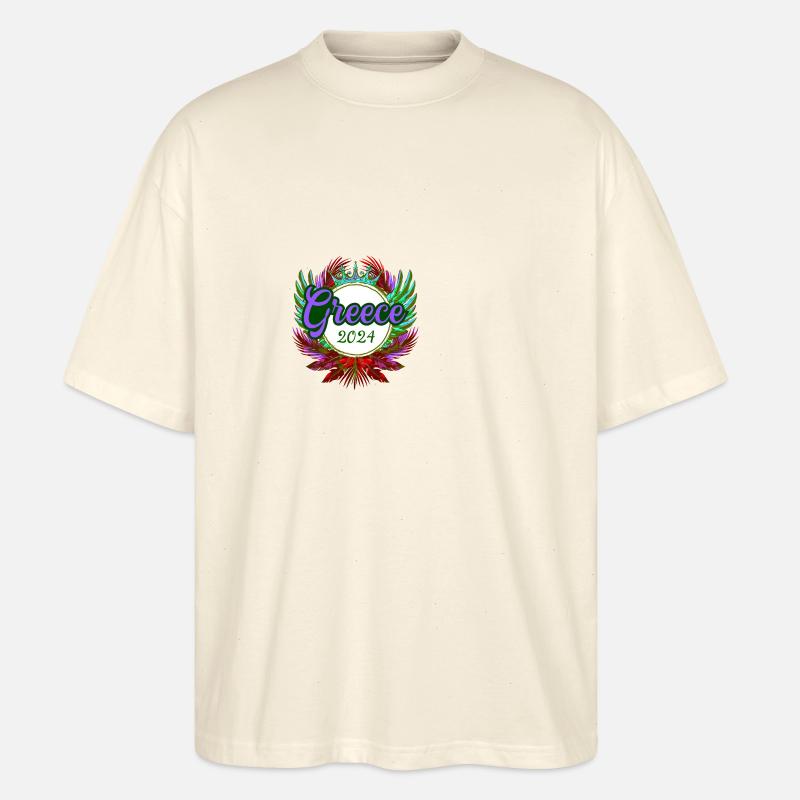 L’équipe de la Grèce 2024 - T-shirt bio Blaster 2.0 coupe oversize Stanley/Stella Unisexe - écru doux