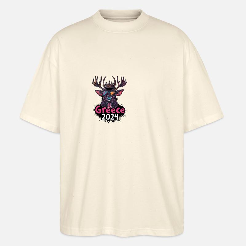 Greece 2024 Hirsch - Stanley/Stella Oversized Unisex Bio T-Shirt Blaster 2.0 - Natur