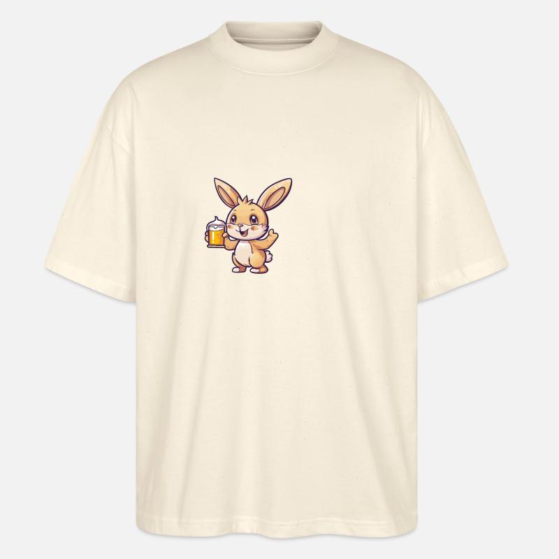 Bunny Beer Comic Party - T-shirt bio Blaster 2.0 coupe oversize Stanley/Stella Unisexe - écru doux