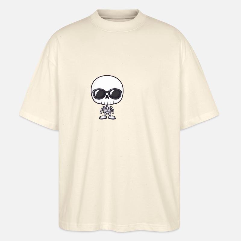 Zombie Halloween Skelett - Stanley/Stella Oversized Unisex Bio T-Shirt Blaster 2.0 - Natur