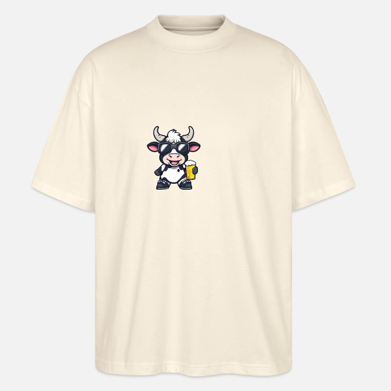 Kuh Ski Bier - Stanley/Stella Oversized Unisex Bio T-Shirt Blaster 2.0 - Natur