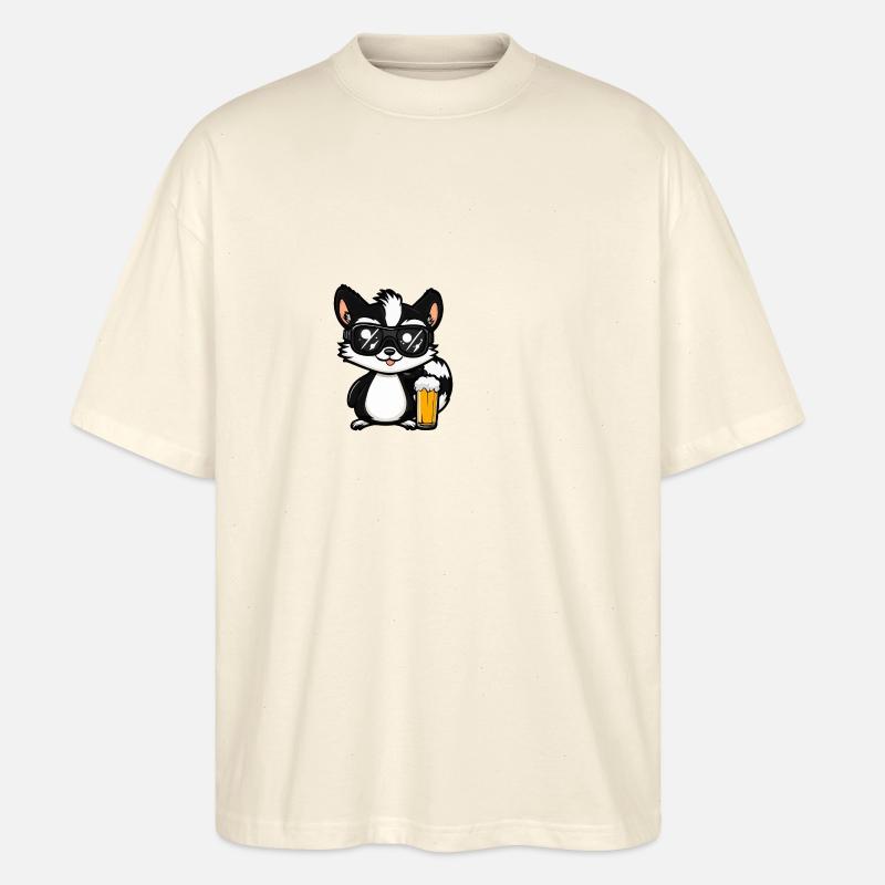 Stinktier Ski Bier - Stanley/Stella Oversized Unisex Bio T-Shirt Blaster 2.0 - Natur