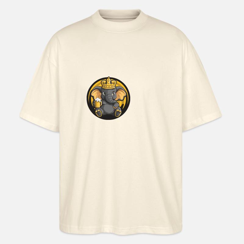 Elephant Beer Comic - Stanley/Stella Oversized Unisex Organic T-shirt Blaster 2.0 - soft Ecru