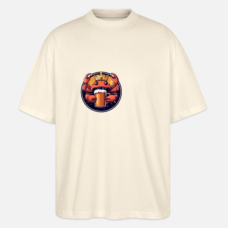 Krebs Krabbe Bier Comic - Stanley/Stella Oversized Unisex Bio T-Shirt Blaster 2.0 - Natur