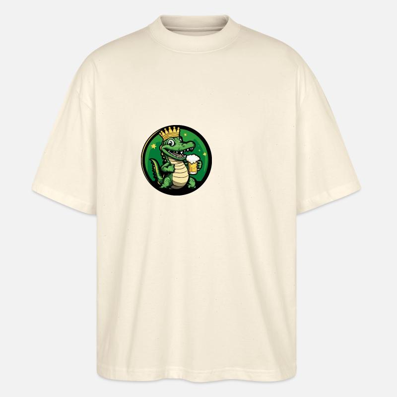 Alligator Bier Comic - Stanley/Stella Oversized Unisex Bio T-Shirt Blaster 2.0 - Natur