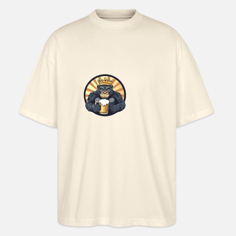 Gorilla Beer Comic - Stanley/Stella Oversized Unisex Organic T-shirt Blaster 2.0 - soft Ecru