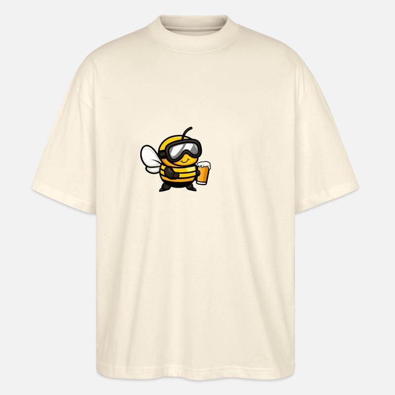 Biene Ski Bier - Stanley/Stella Oversized Unisex Bio T-Shirt Blaster 2.0 - Natur