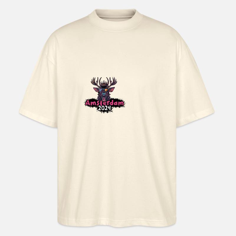 Amsterdam 2024 Hirsch - Stanley/Stella Oversized Unisex Bio T-Shirt Blaster 2.0 - Natur
