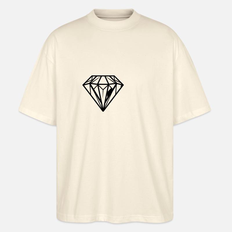 Diamant Edelstein Juwel - Stanley/Stella Oversized Unisex Bio T-Shirt Blaster 2.0 - Natur