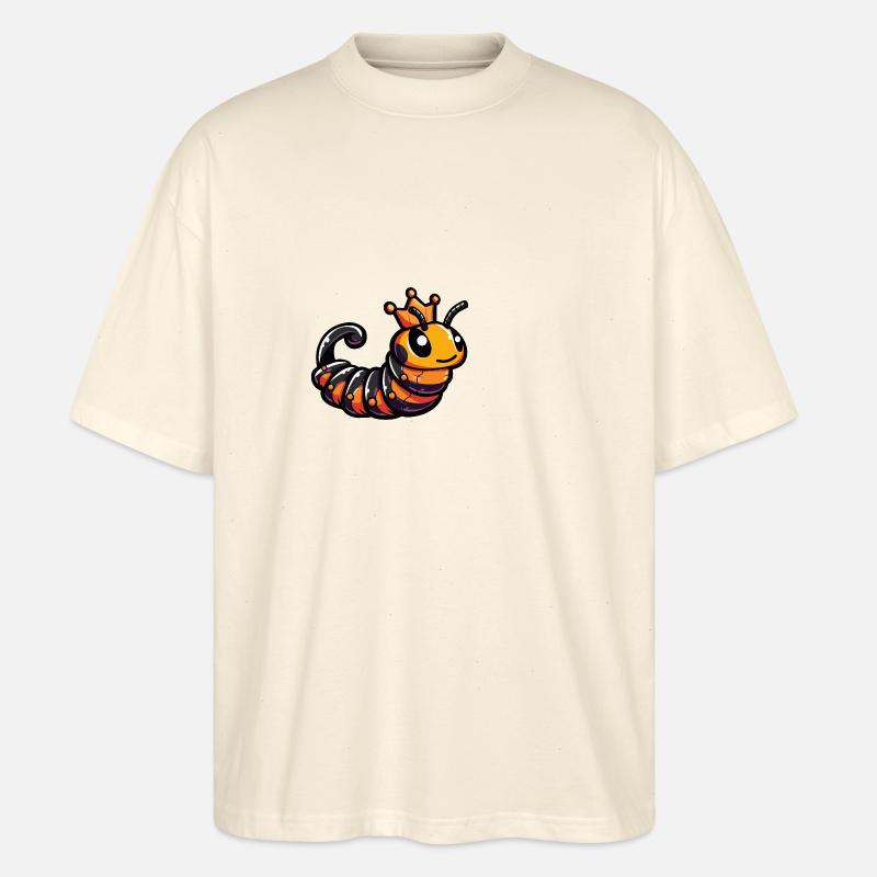 Wurm Comic Krone - Stanley/Stella Oversized Unisex Bio T-Shirt Blaster 2.0 - Natur