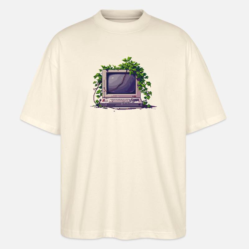 Old Pixel Computer - Stanley/Stella Oversized Unisex Bio T-Shirt Blaster 2.0 - Natur