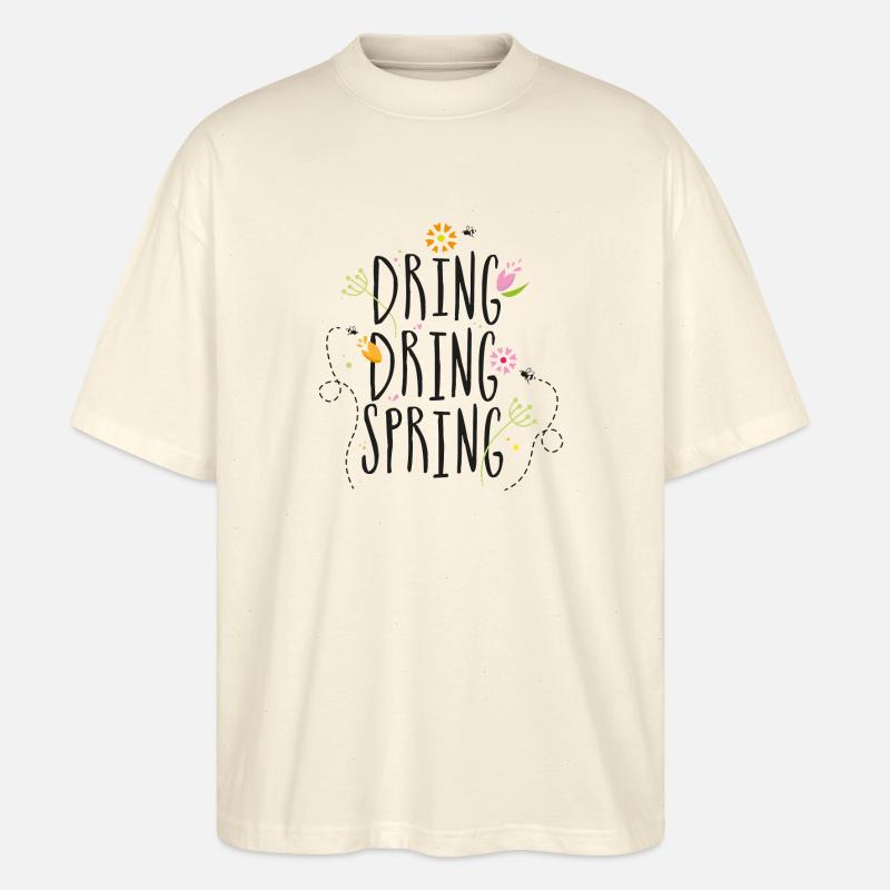 Dring-Dring-Frühling! - Stanley/Stella Oversized Unisex Bio T-Shirt Blaster 2.0 - Natur