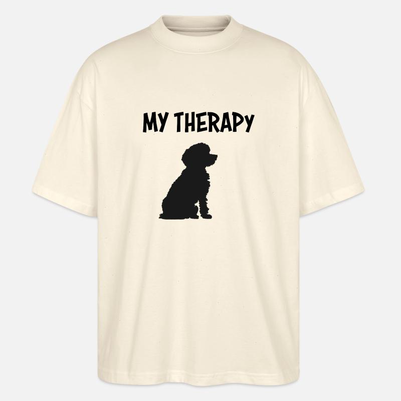 My Therapy - Hunde - Stanley/Stella Oversized Unisex Bio T-Shirt Blaster 2.0 - Natur