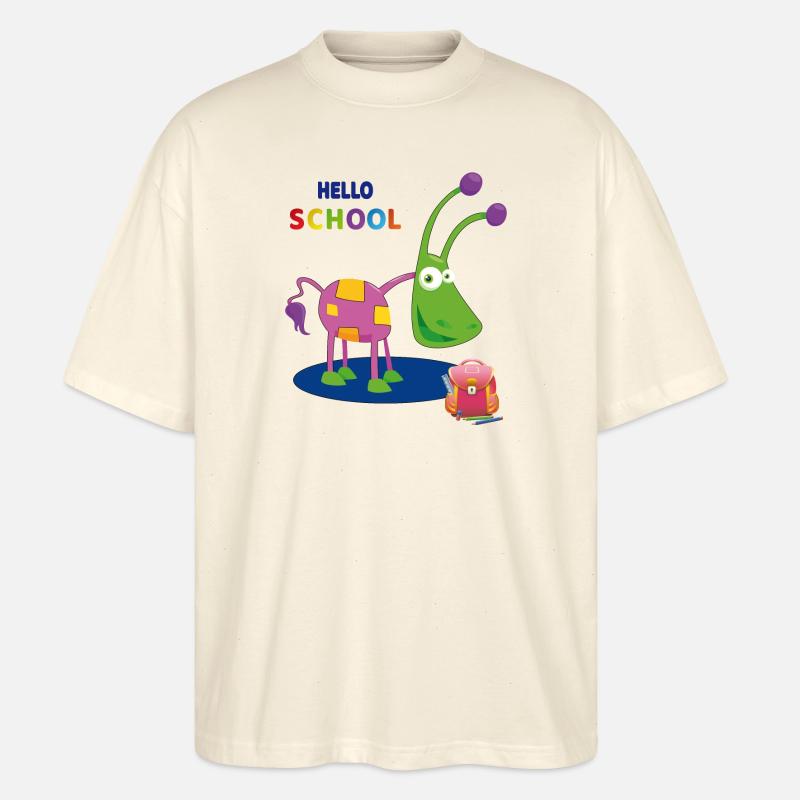 Bonjour écolier écolier - T-shirt bio Blaster 2.0 coupe oversize Stanley/Stella Unisexe - écru doux