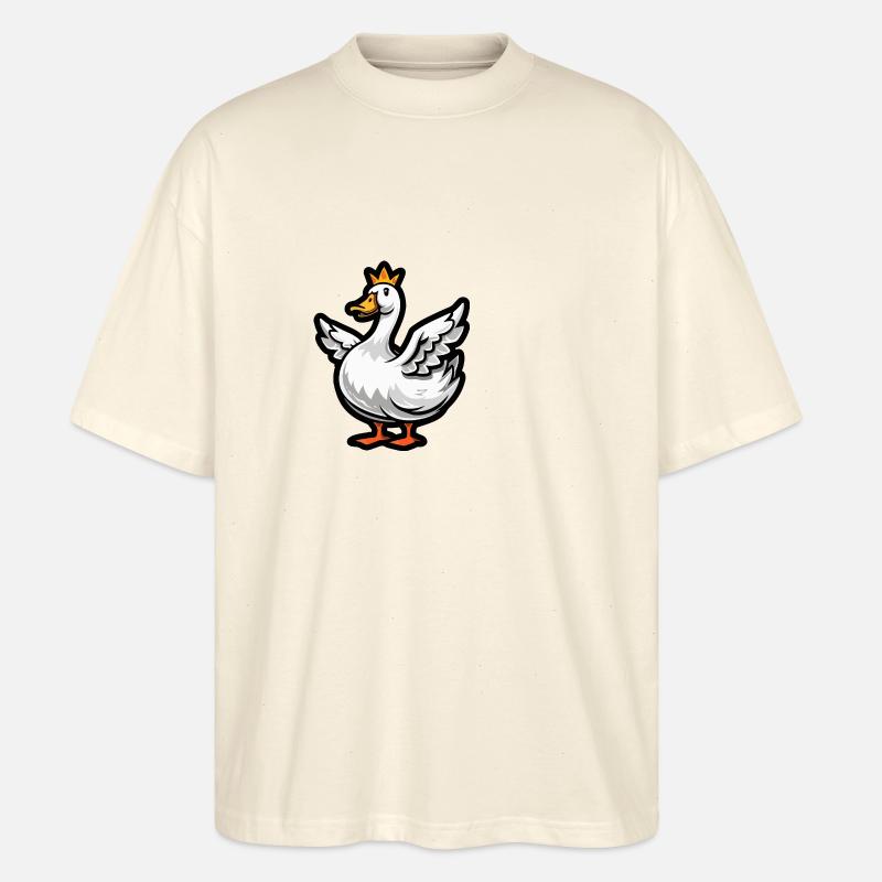 Goose Comic Crown - Stanley/Stella Oversized Unisex Organic T-shirt Blaster 2.0 - soft Ecru