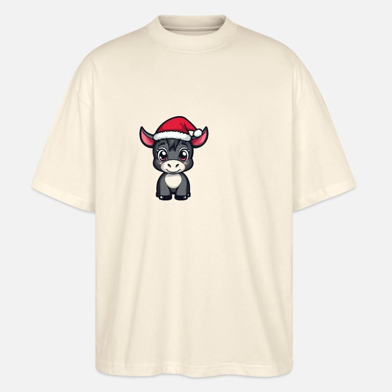 Âne Noël Mignon - T-shirt bio Blaster 2.0 coupe oversize Stanley/Stella Unisexe - écru doux
