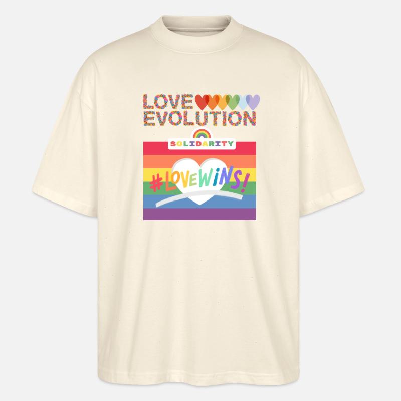 LOVE EVOLUTION - T-shirt bio Blaster 2.0 coupe oversize Stanley/Stella Unisexe - écru doux
