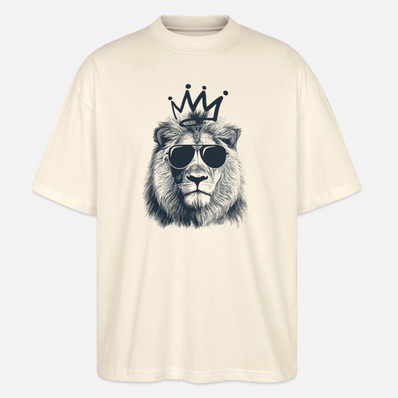 Löwe und krone - Stanley/Stella Oversized Unisex Bio T-Shirt Blaster 2.0 - Natur