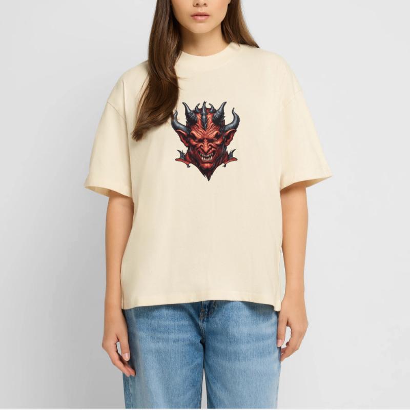 Devil / Hell / Horror / Devilish / Evil Stanley/Stella Oversized Unisex Organic T-shirt Blaster 2.0