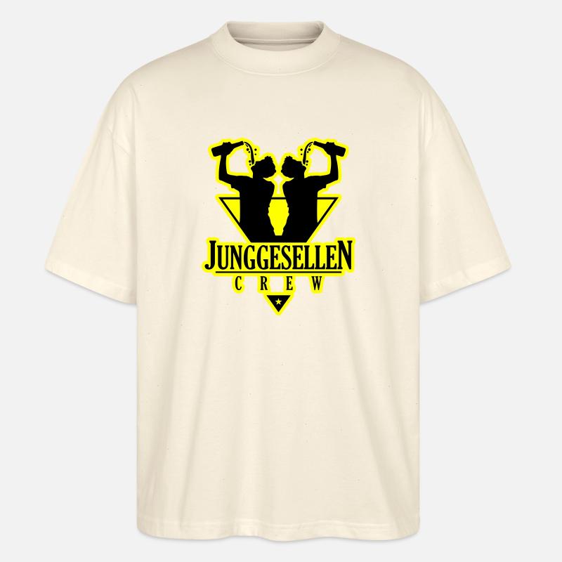 Bachelor Crew Jga Drinking - Stanley/Stella Oversized Unisex Organic T-shirt Blaster 2.0 - soft Ecru