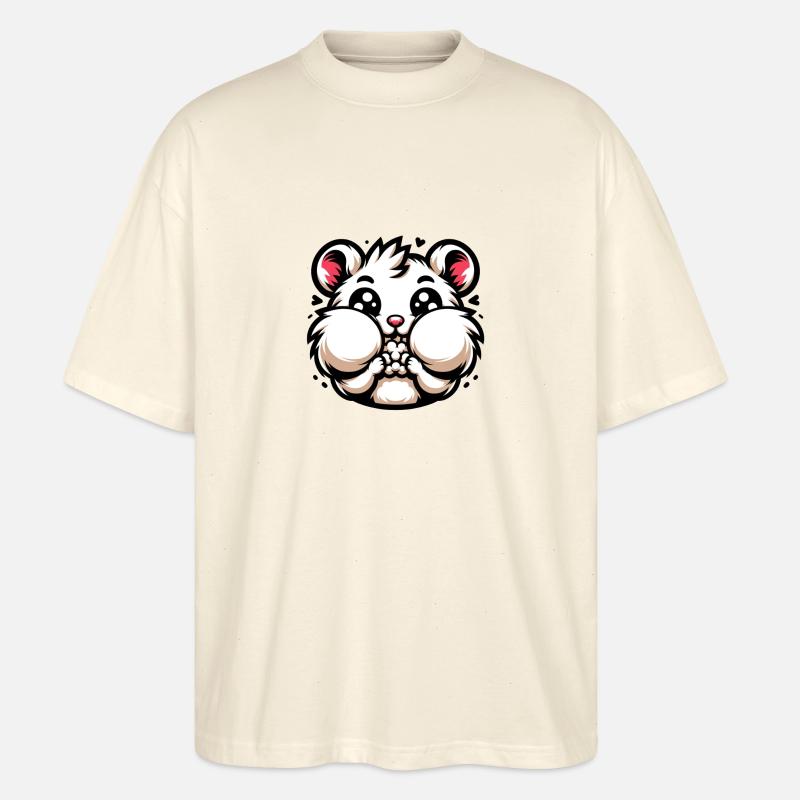 Hermann Hamsterbäckchen - Stanley/Stella Oversized Unisex Bio T-Shirt Blaster 2.0 - Natur