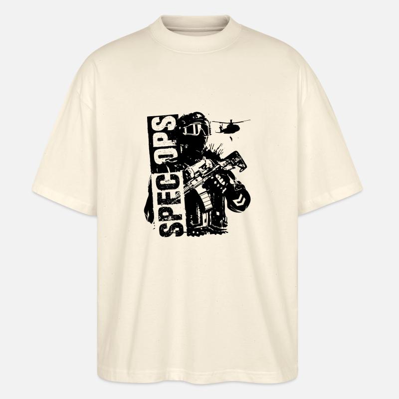 Spec Ops Black - Stanley/Stella Oversized Unisex Bio T-Shirt Blaster 2.0 - Natur