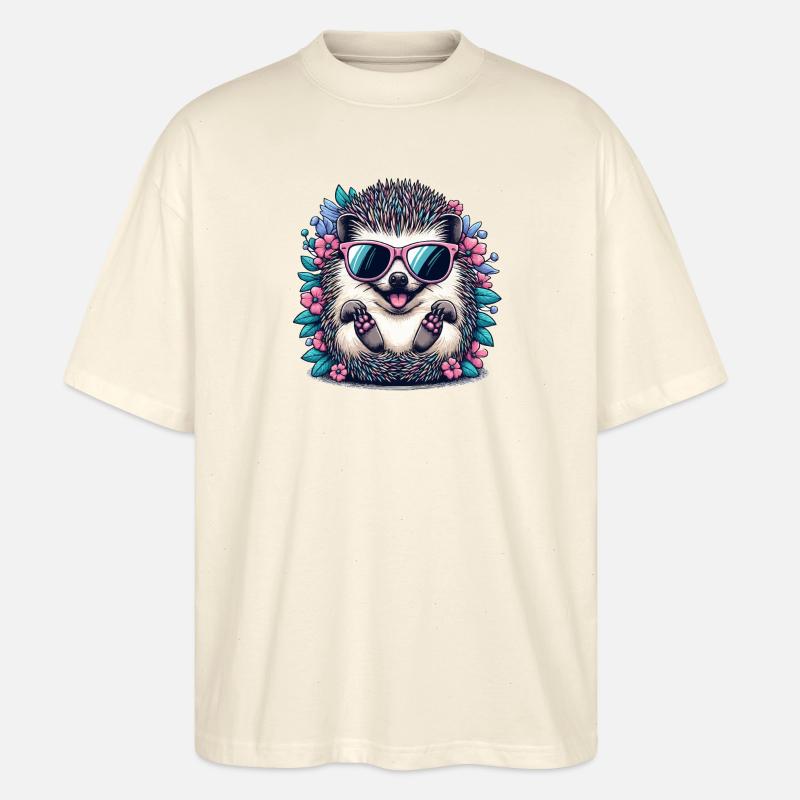 Buntes Igelchen - Stanley/Stella Oversized Unisex Bio T-Shirt Blaster 2.0 - Natur