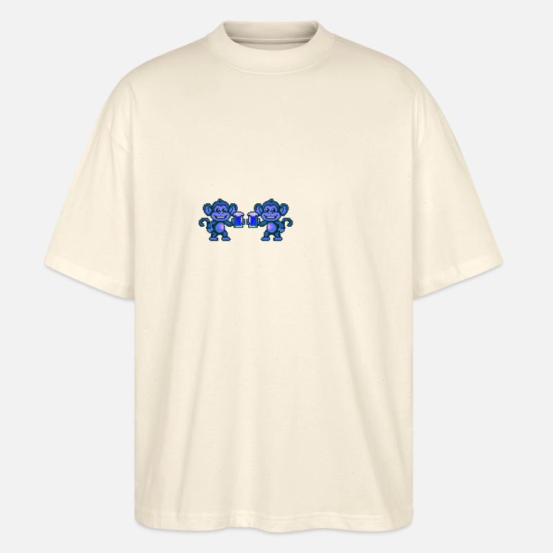 Affe Team Bier Party - Stanley/Stella Oversized Unisex Bio T-Shirt Blaster 2.0 - Natur