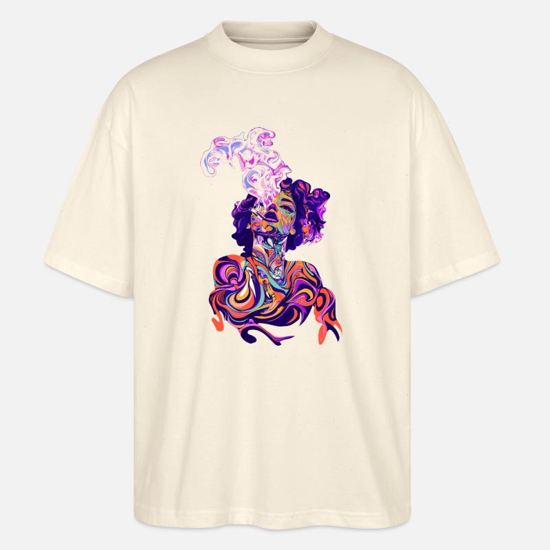 psychedelisch magic art - Stanley/Stella Oversized Unisex Bio T-Shirt Blaster 2.0 - Natur