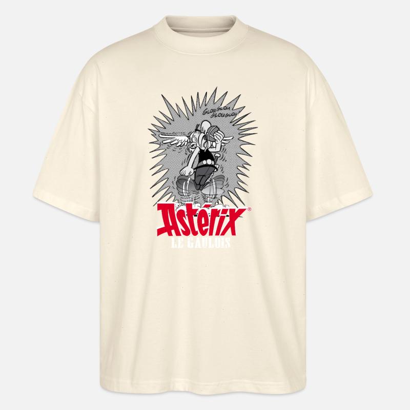 Asterix & Obelix - Asterix dynamique - T-shirt bio Blaster 2.0 coupe oversize Stanley/Stella Unisexe - écru doux