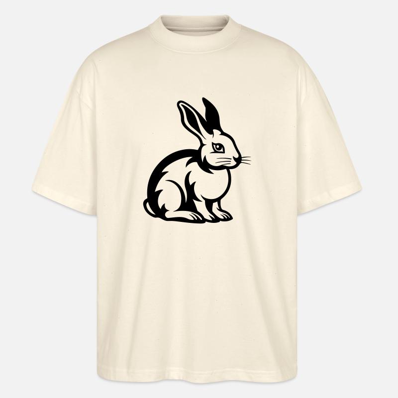 Easter Symbol Bunny - Stanley/Stella Oversized Unisex Organic T-shirt Blaster 2.0 - soft Ecru