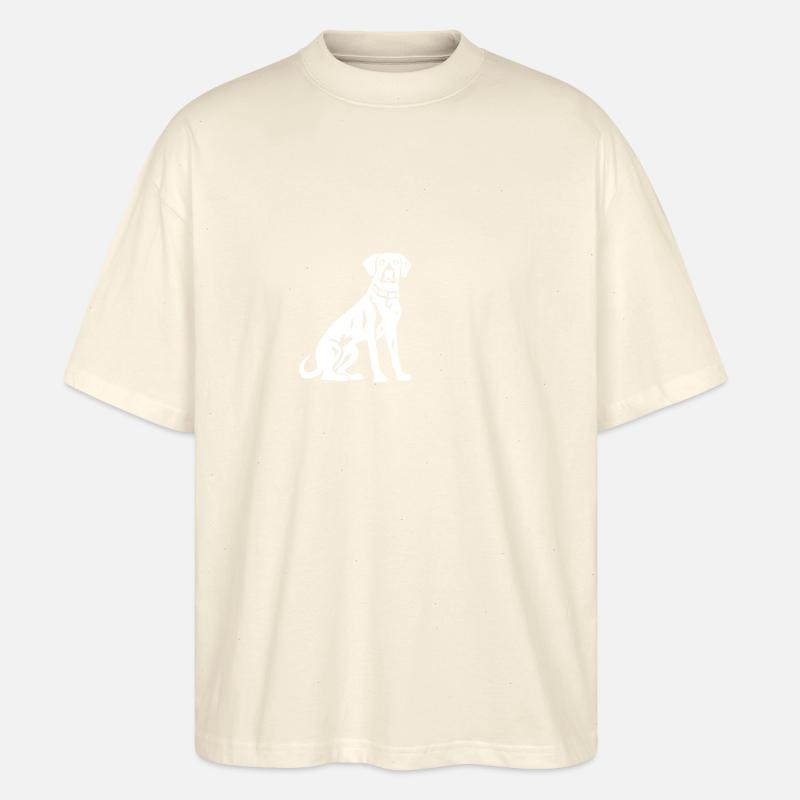 Dalmatiner Hund Silhouette - Stanley/Stella Oversized Unisex Bio T-Shirt Blaster 2.0 - Natur