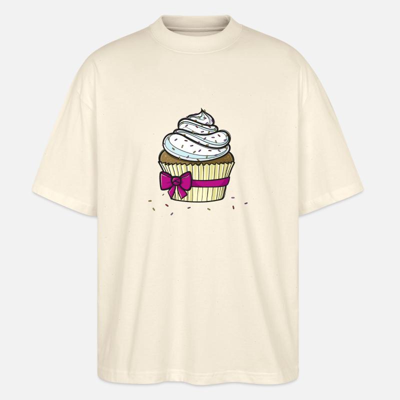 Sweet comic Cupcake - Stanley/Stella Oversized Unisex Bio T-Shirt Blaster 2.0 - Natur