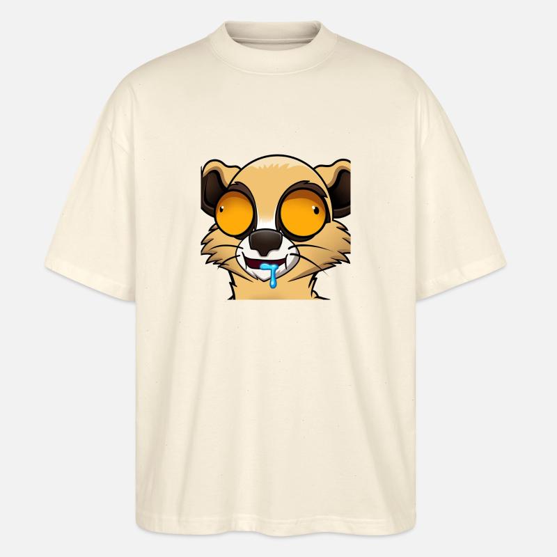 Hypnotisiertes Erdmännchen - Stanley/Stella Oversized Unisex Bio T-Shirt Blaster 2.0 - Natur