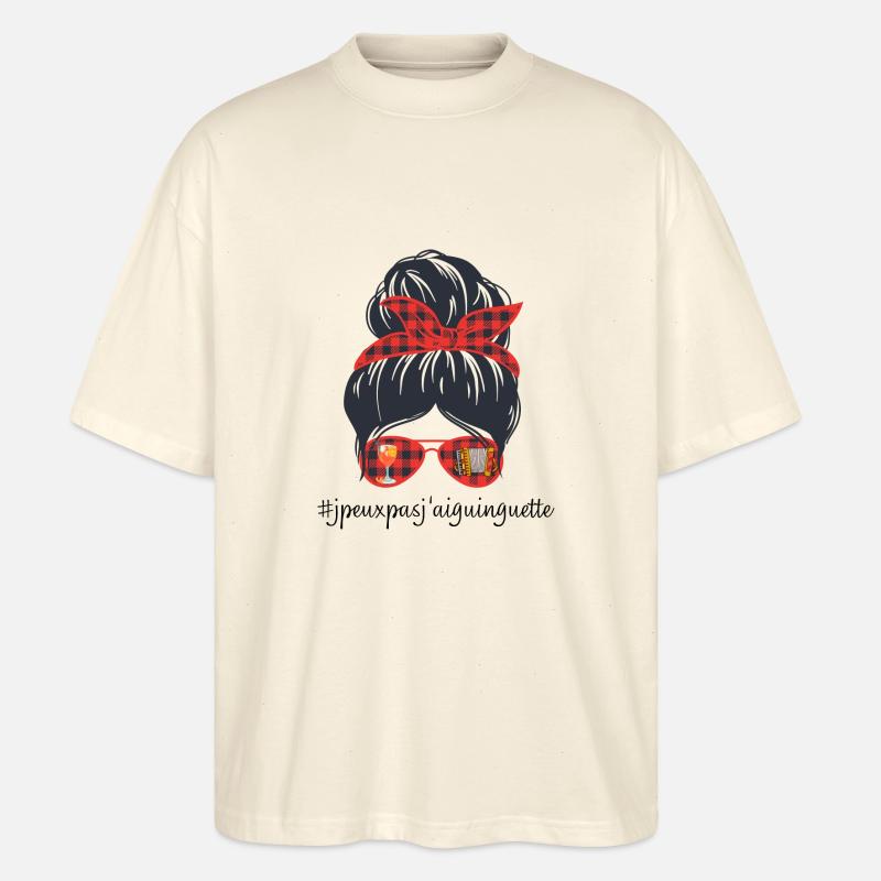 J'peux pas, j'ai guinguette! - T-shirt bio Blaster 2.0 coupe oversize Stanley/Stella Unisexe - écru doux